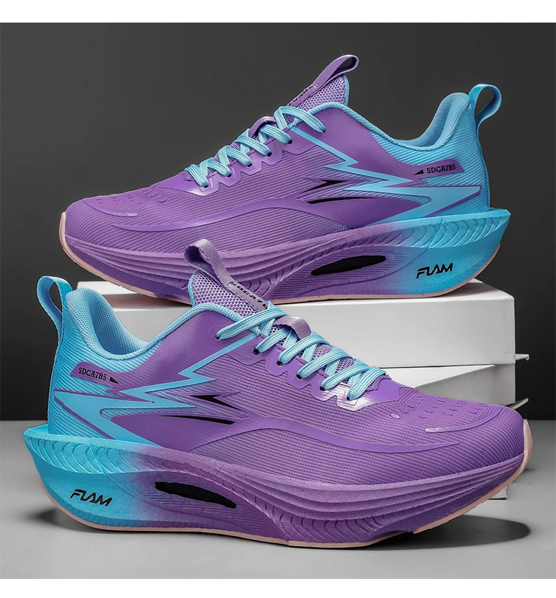 Running Shoes Men Carbon Board Marathon Sports Speciality  Breathable Lightweight Women's Comfortable Athletic Nonskid Sneakers