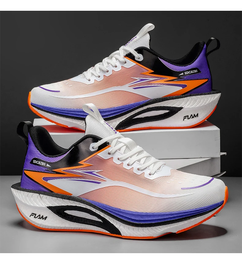 Running Shoes Men Carbon Board Marathon Sports Speciality  Breathable Lightweight Women's Comfortable Athletic Nonskid Sneakers