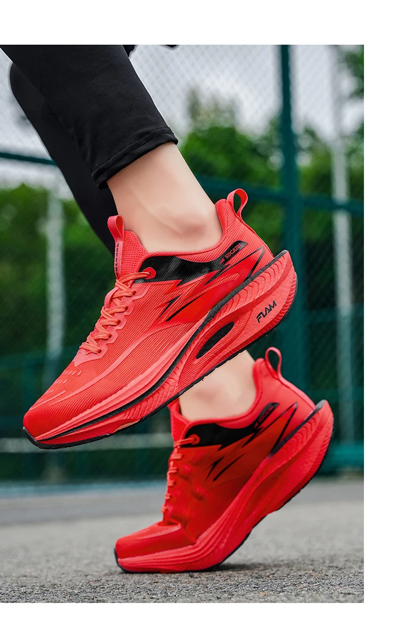 Running Shoes Men Carbon Board Marathon Sports Speciality  Breathable Lightweight Women's Comfortable Athletic Nonskid Sneakers
