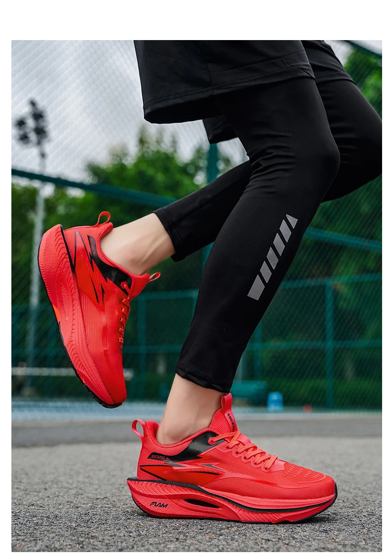 Running Shoes Men Carbon Board Marathon Sports Speciality  Breathable Lightweight Women's Comfortable Athletic Nonskid Sneakers