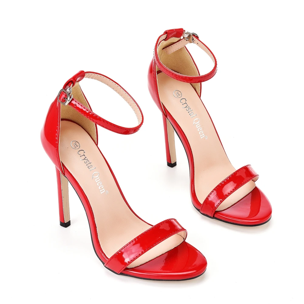 Women's Solid Color Stiletto Heeled Sandals, Fashionable High Heel Summer, Elegant Sandals