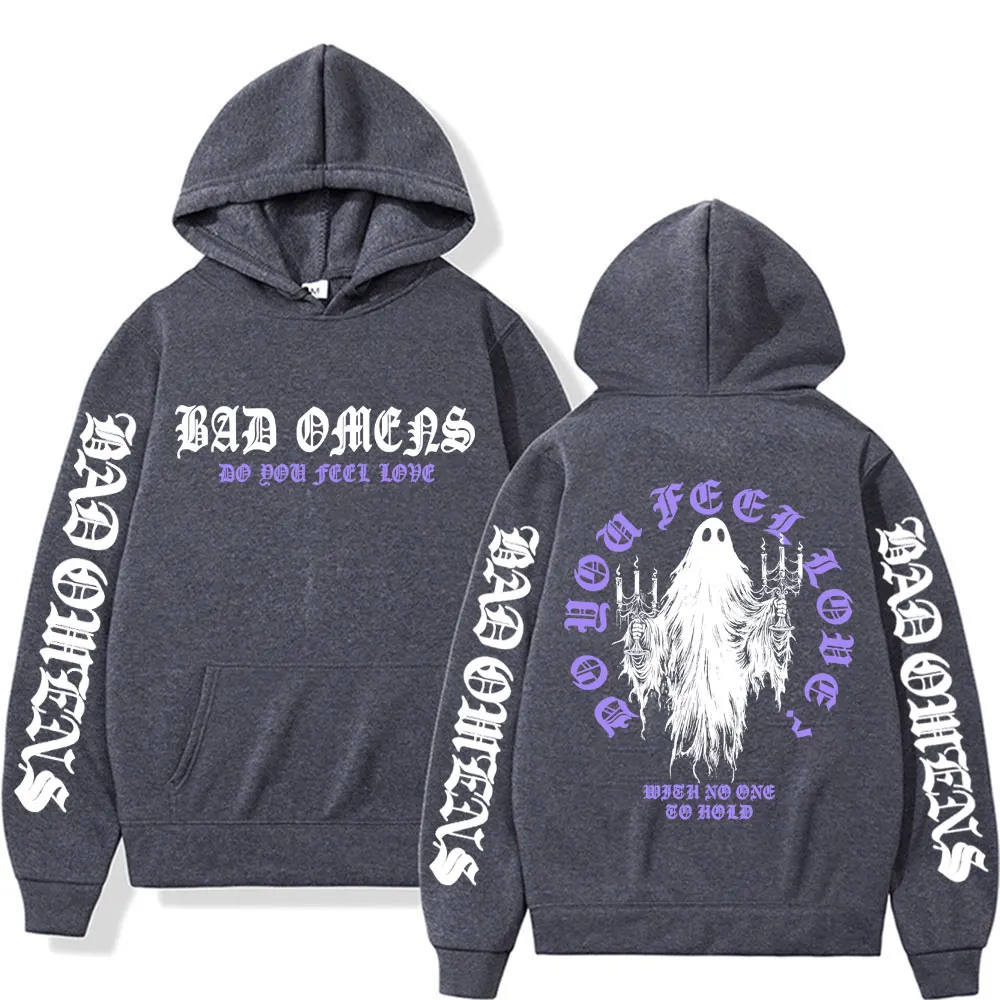 Bad Omens Do You Feel Love Ghost Hoodies Men Women Harajuku Casual Long Sleeve Sweatshirt Aesthetic Streetwear Graphic Pullovers