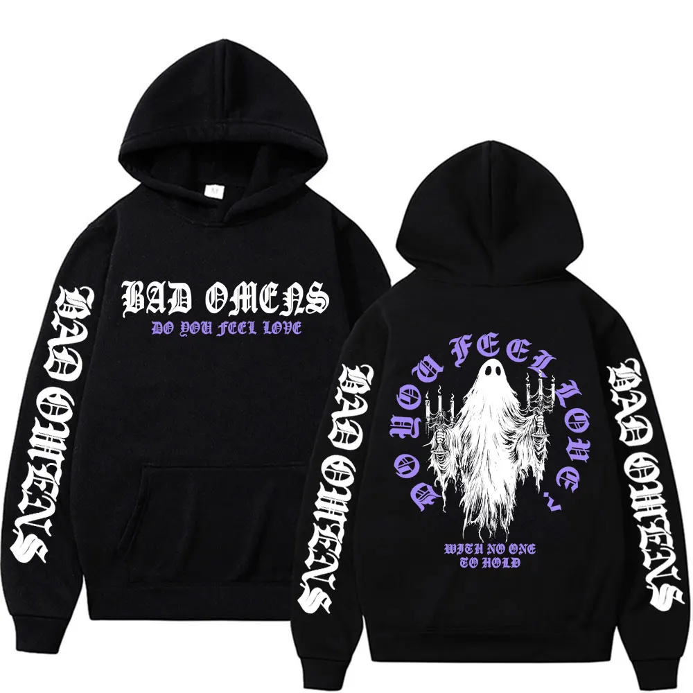 Bad Omens Do You Feel Love Ghost Hoodies Men Women Harajuku Casual Long Sleeve Sweatshirt Aesthetic Streetwear Graphic Pullovers