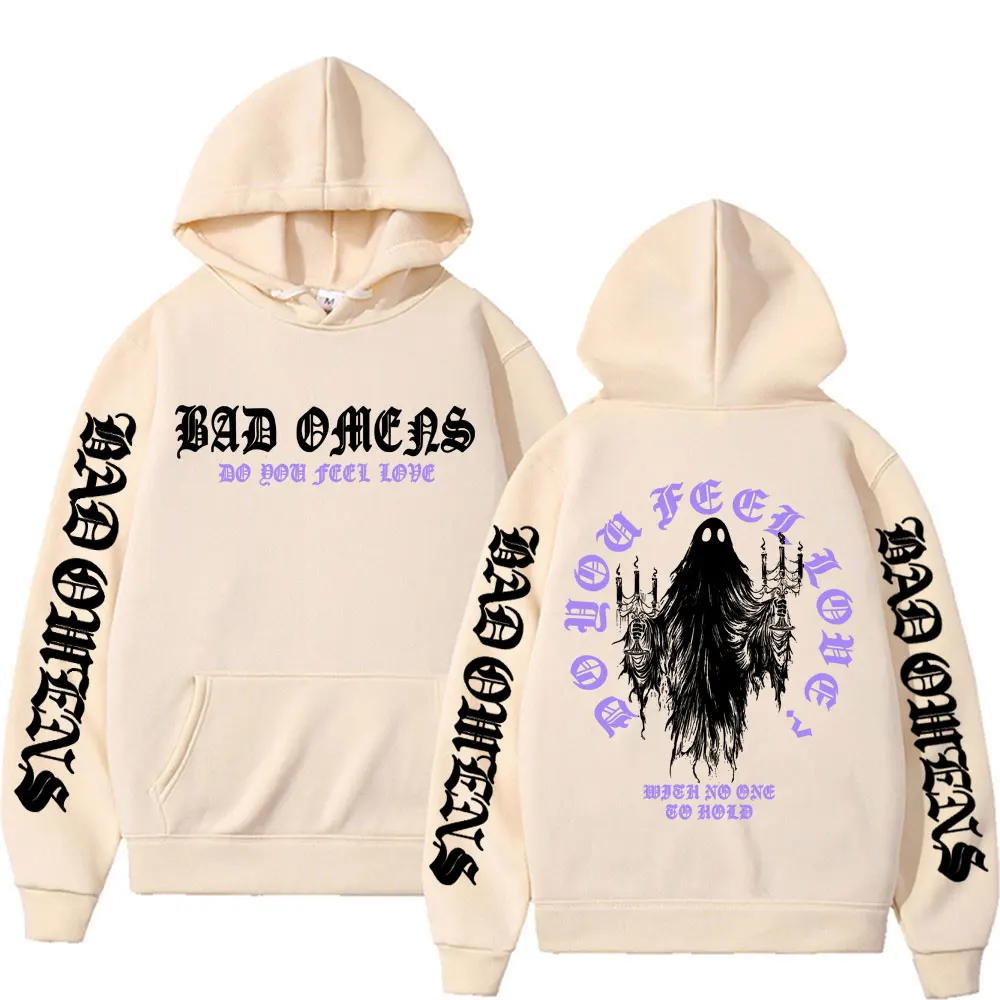 Bad Omens Do You Feel Love Ghost Hoodies Men Women Harajuku Casual Long Sleeve Sweatshirt Aesthetic Streetwear Graphic Pullovers