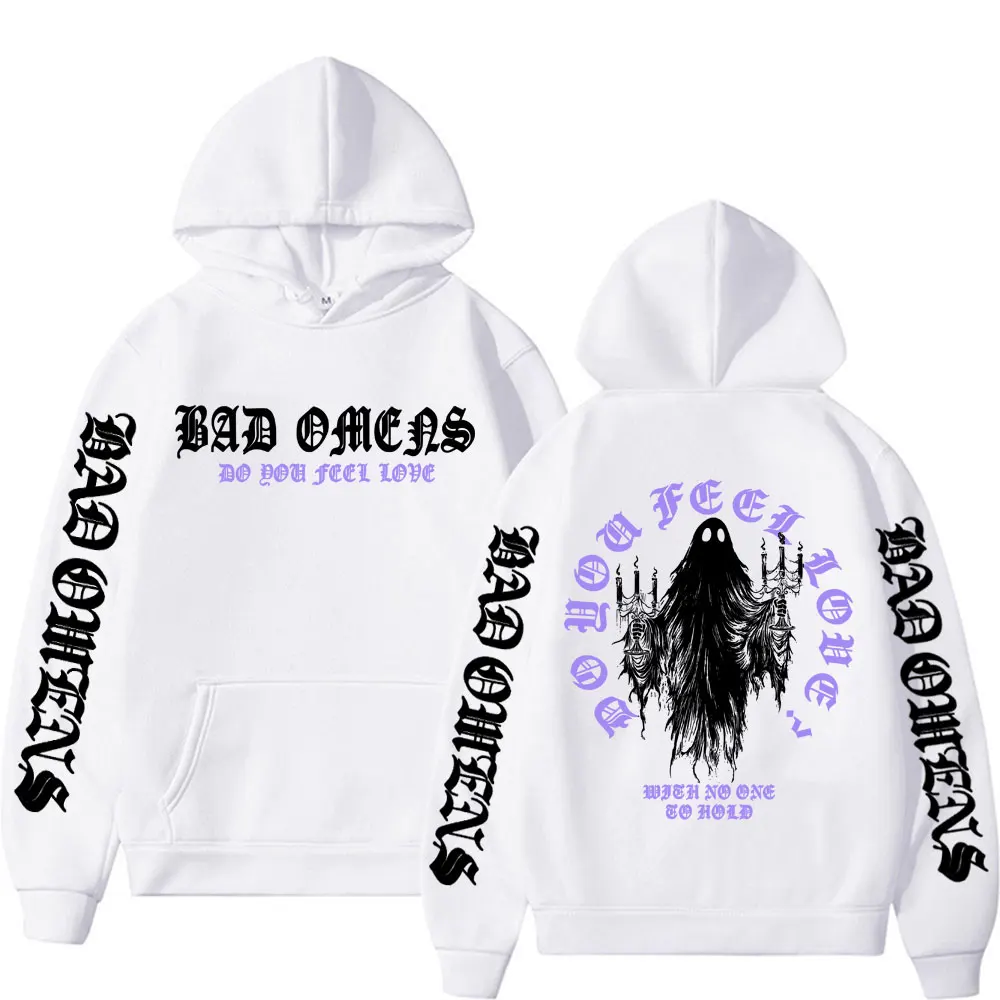 Bad Omens Do You Feel Love Ghost Hoodies Men Women Harajuku Casual Long Sleeve Sweatshirt Aesthetic Streetwear Graphic Pullovers