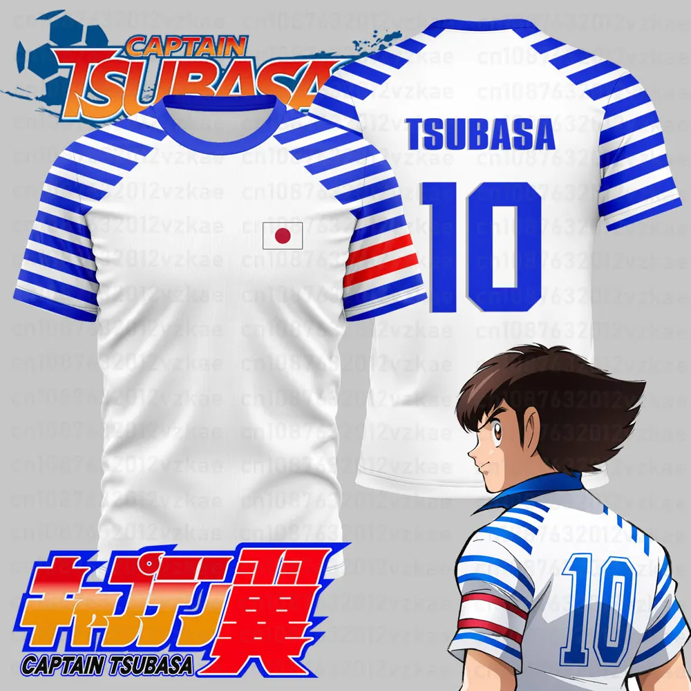 CAPTAIN TUSBASA Japan Anime Harajuku 3D Print Sport Quick-dry Breathable Men T-shirt Football Jersey Short-sleeve Clothing Top