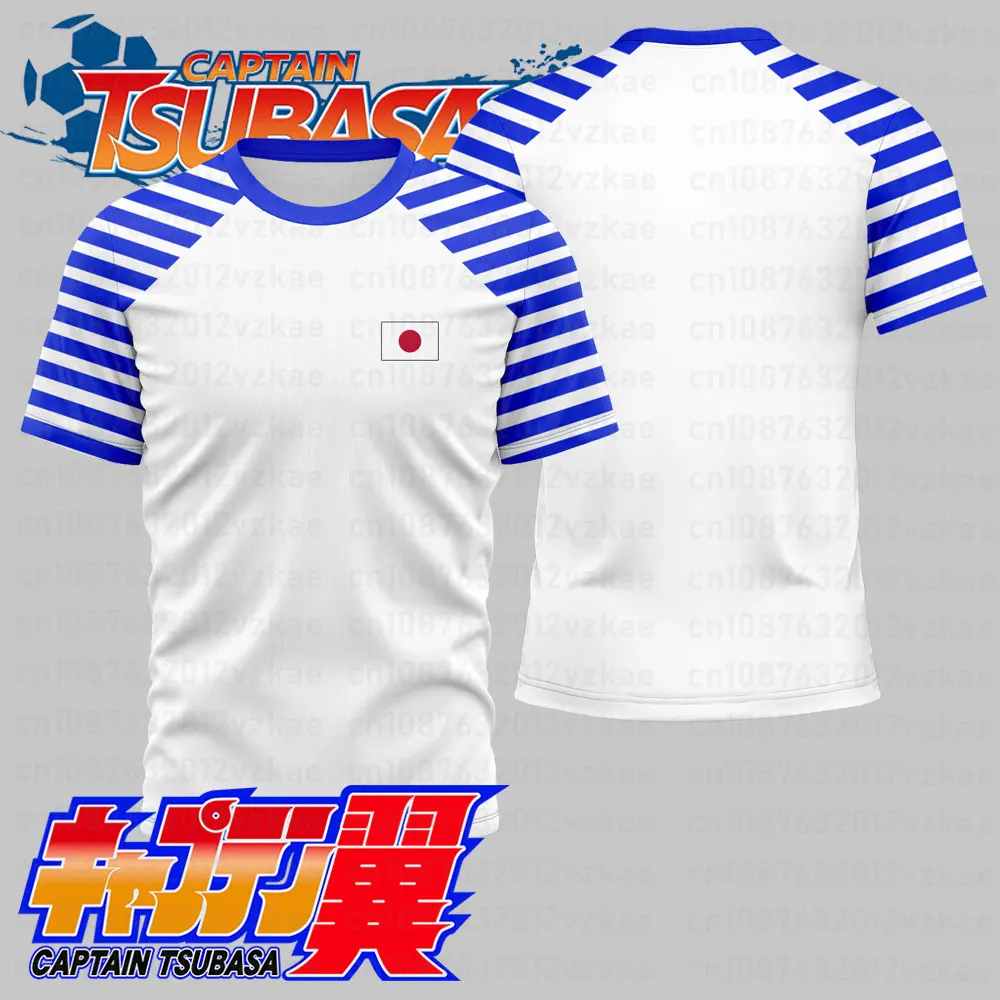CAPTAIN TUSBASA Japan Anime Harajuku 3D Print Sport Quick-dry Breathable Men T-shirt Football Jersey Short-sleeve Clothing Top
