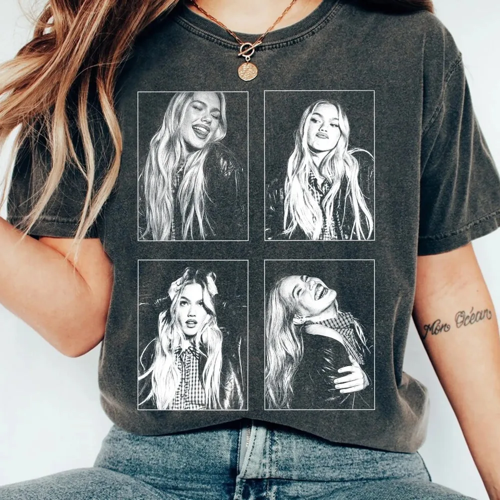 Freya Skye Retro Music Tour T-shirt Summer New Retro Unisex Cotton Casual Fashion T-shirt