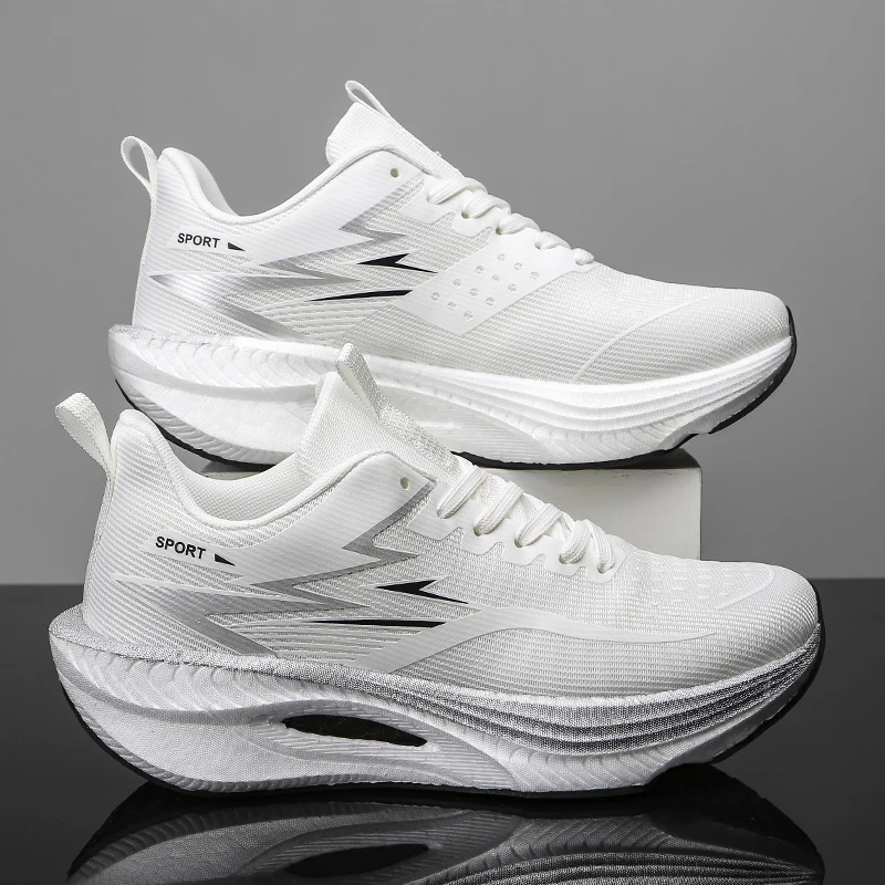 Plus Size Men's Sports Running Shoes Breathable and Lightweight Carbon Plate Women's Comfortable Sports Non-slip Shoes