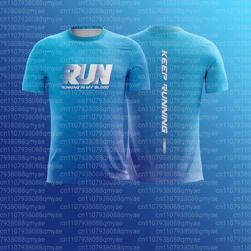Simple Fashion Run Letters T Shirts Fashion Trend Outdoor Running 3D Printed Unisex T-shirts Loose Quick Dry Tees FamilyMatching