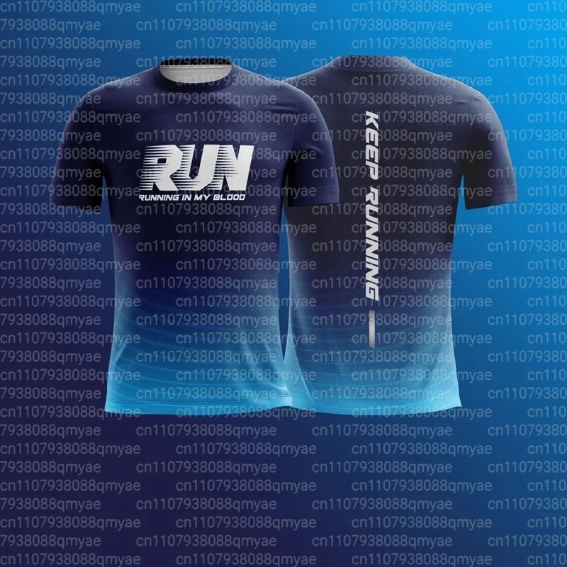 Simple Fashion Run Letters T Shirts Fashion Trend Outdoor Running 3D Printed Unisex T-shirts Loose Quick Dry Tees FamilyMatching