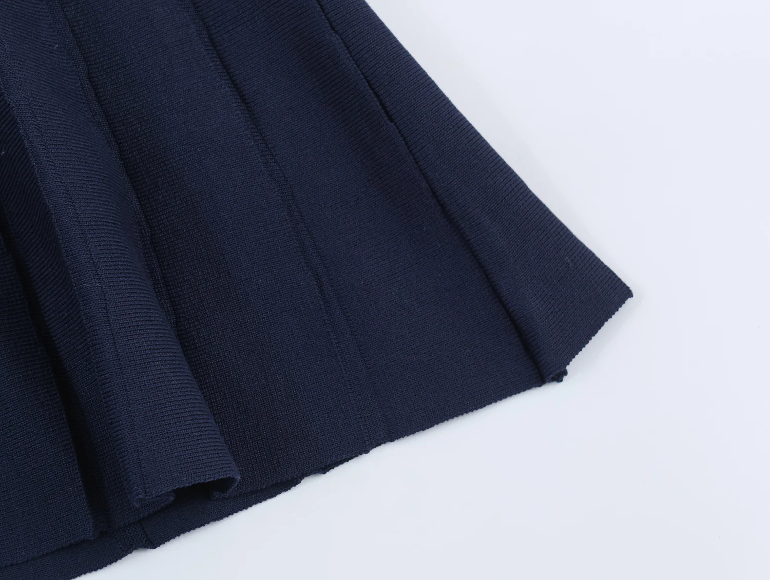 European and American 2026 Spring New Women's Clothing Style Slimming Bubble Short Sleeve Ribbed Knitted Short Dress