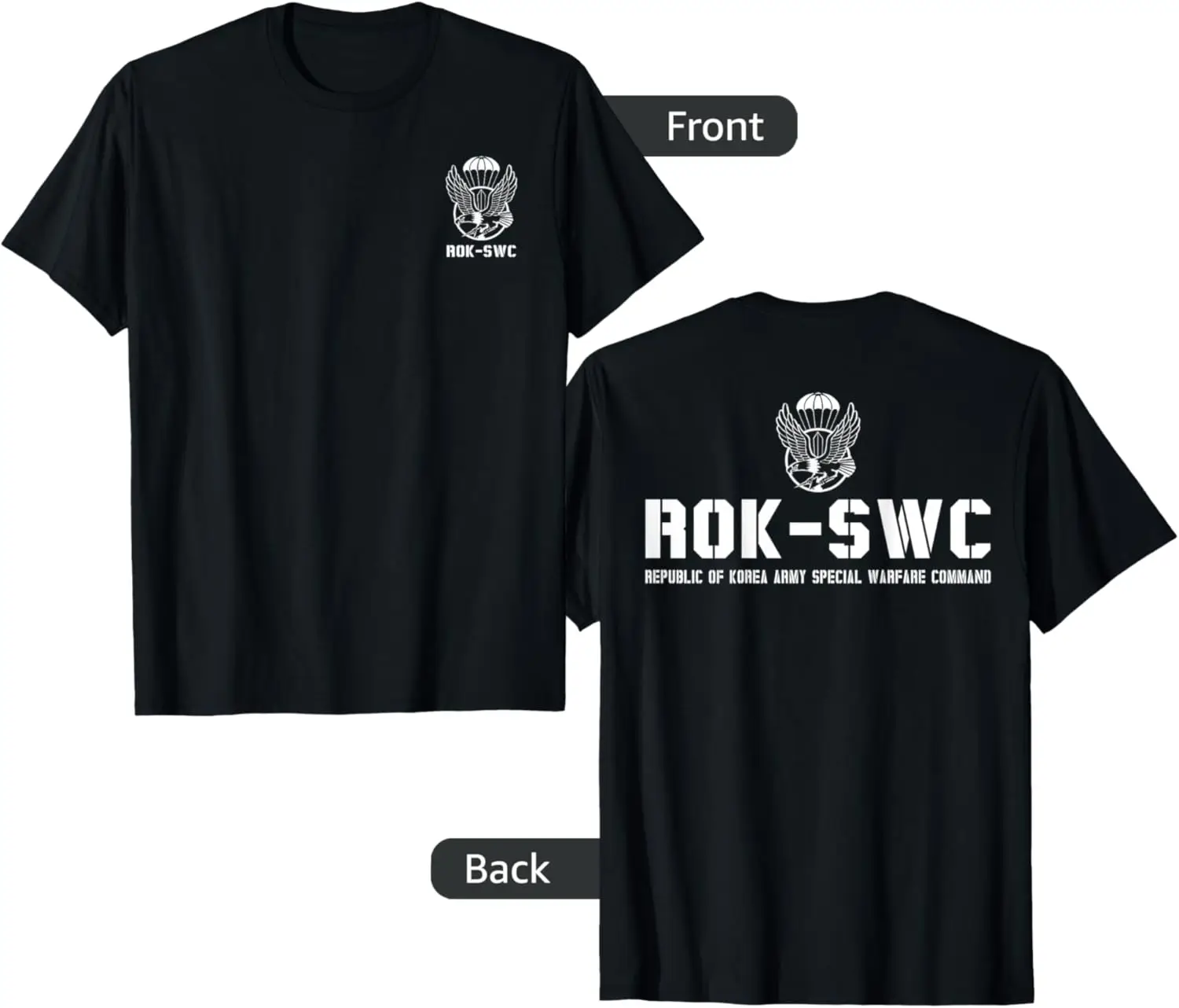 Republic of Korea ROK Army Special Forces Black Berets T-Shirt 100% Cotton Men's Shirts Graphic Tee Harajuku Y2k Clothes Mens