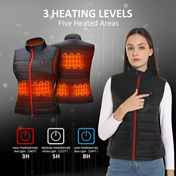 Women Heating Vest Autumn and Winter Cotton Vest USB Infrared Electric Heating Suit Women Flexible Thermal Winter Warm Jacket