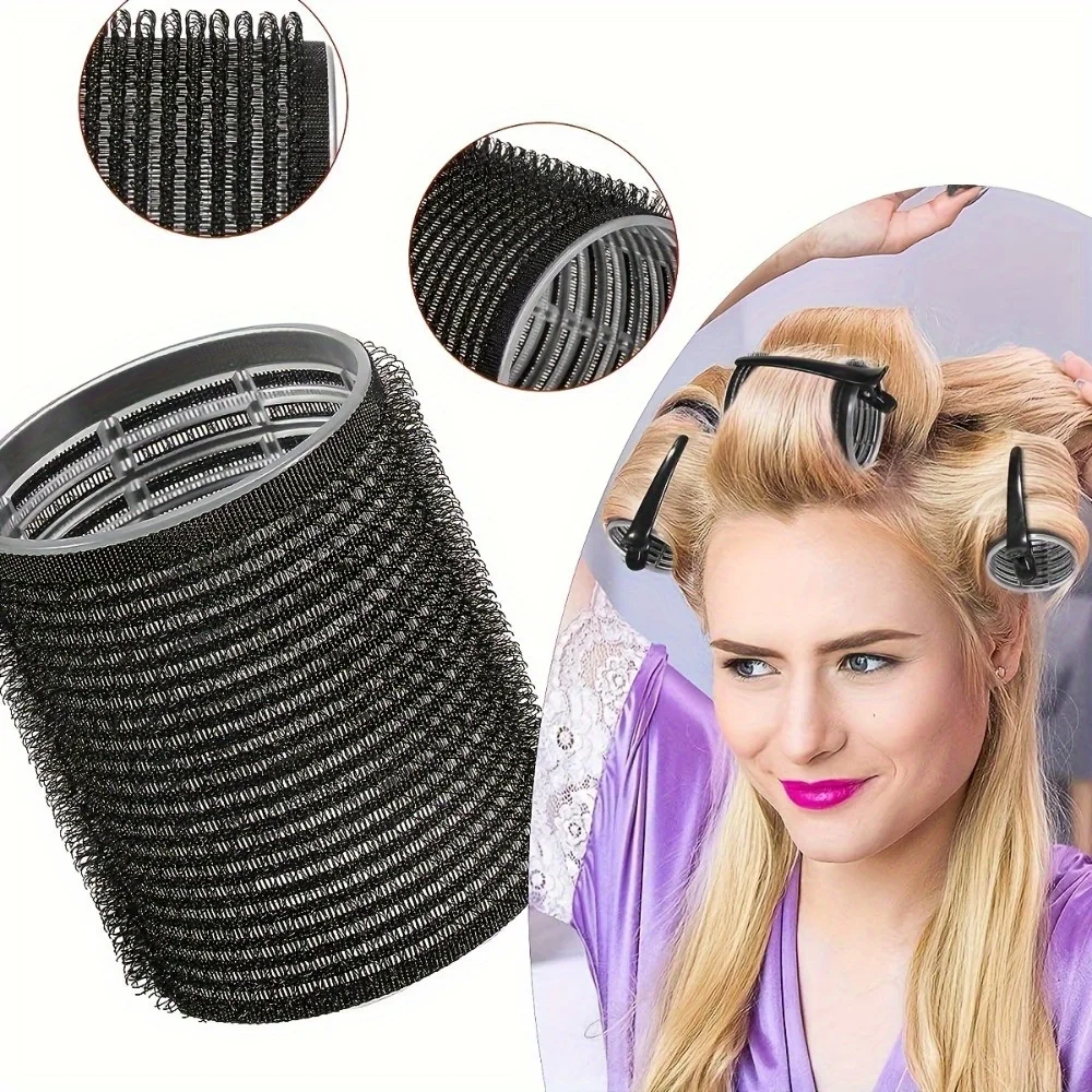 31Pcs Heatless Hair Curlers Set with 18 Self Grip Rollers 12 Clips Satin Nightcap for Overnight Natural Waves Styling Kit