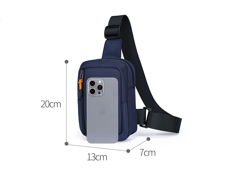 New Men Chest Bag Casual Shoulder Bag Oxford Side Sling Bag Male Sports Outdoor Crossbody Bag For Men Running Cycling Phone Bags