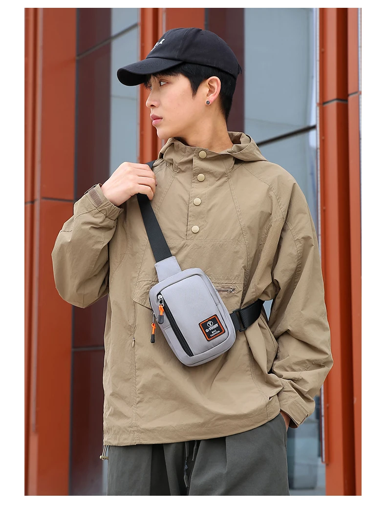 New Men Chest Bag Casual Shoulder Bag Oxford Side Sling Bag Male Sports Outdoor Crossbody Bag For Men Running Cycling Phone Bags