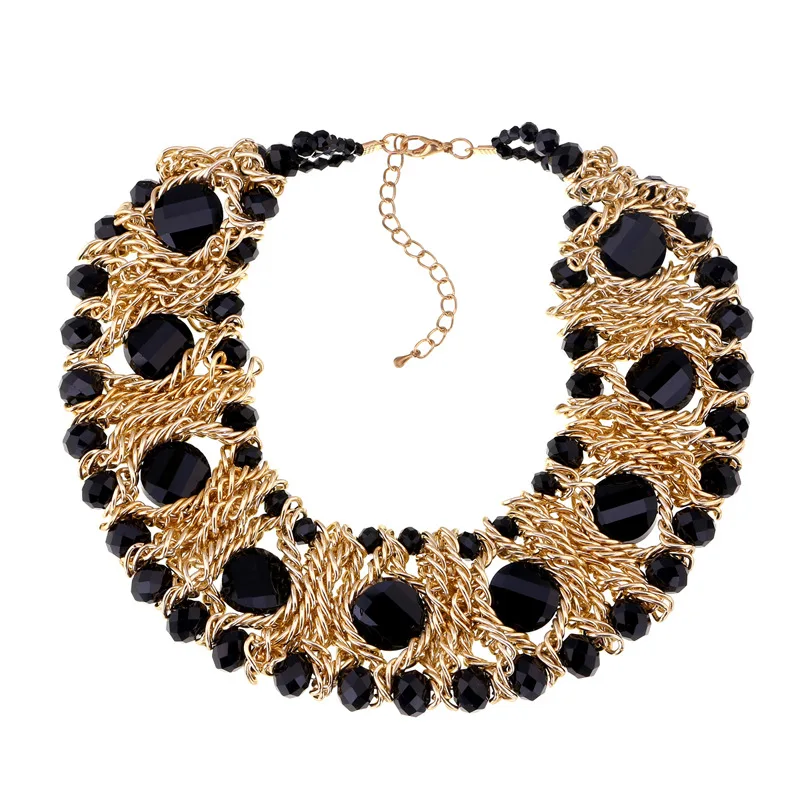 Luxury Fashion Crystal Bracelet for Women Handmade Aluminum Chain Bangle Bohemian Statement Charm Bracelet Banquet Party Jewelry