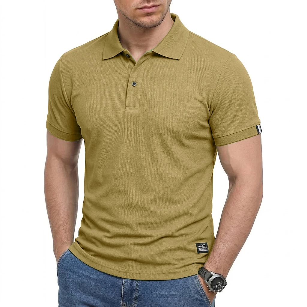 Men's Short Sleeve Polo Shirts Summer Casual T-Shirts for Men Dry Fit Hikking TShirt Tops Lightweight Shirts for Work Athletic