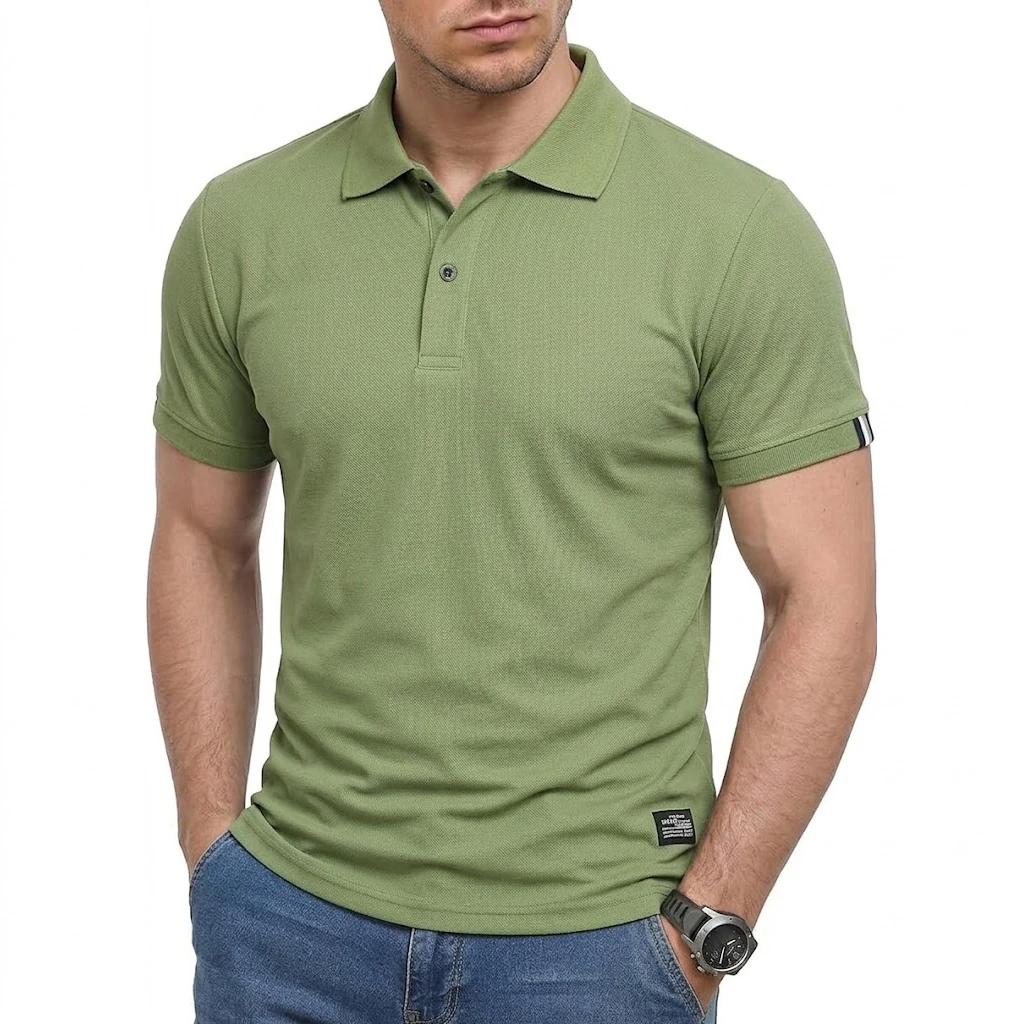 Men's Short Sleeve Polo Shirts Summer Casual T-Shirts for Men Dry Fit Hikking TShirt Tops Lightweight Shirts for Work Athletic