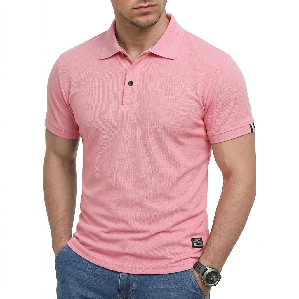 Men's Short Sleeve Polo Shirts Summer Casual T-Shirts for Men Dry Fit Hikking TShirt Tops Lightweight Shirts for Work Athletic