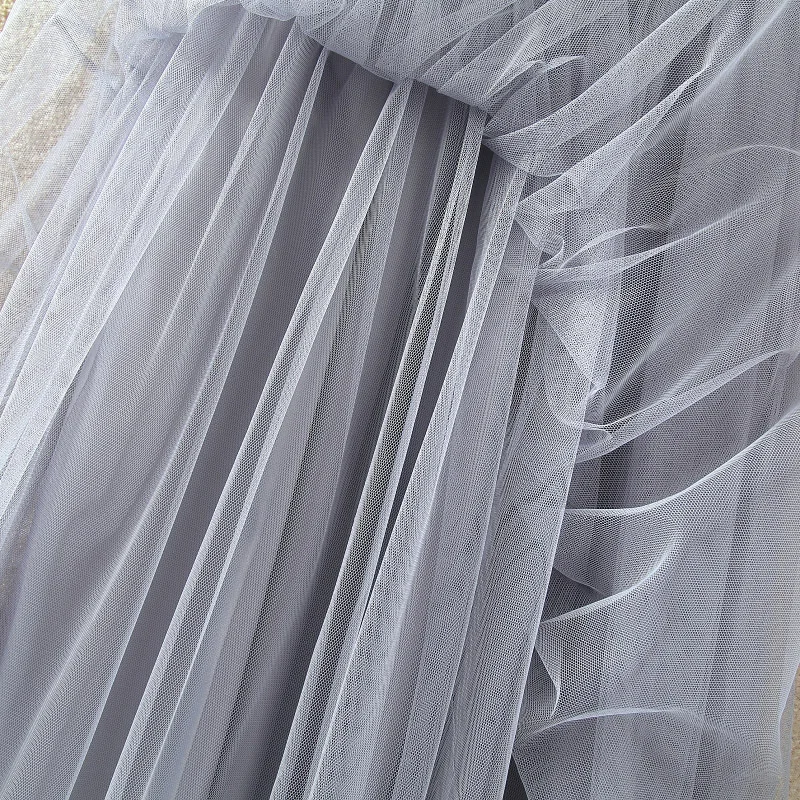 Vintage Tulle Skirt Women Streetwear Elastic High Waist Mesh Pleated Skirts Summer Elegant Korean A Line Office Ladies Skirt New