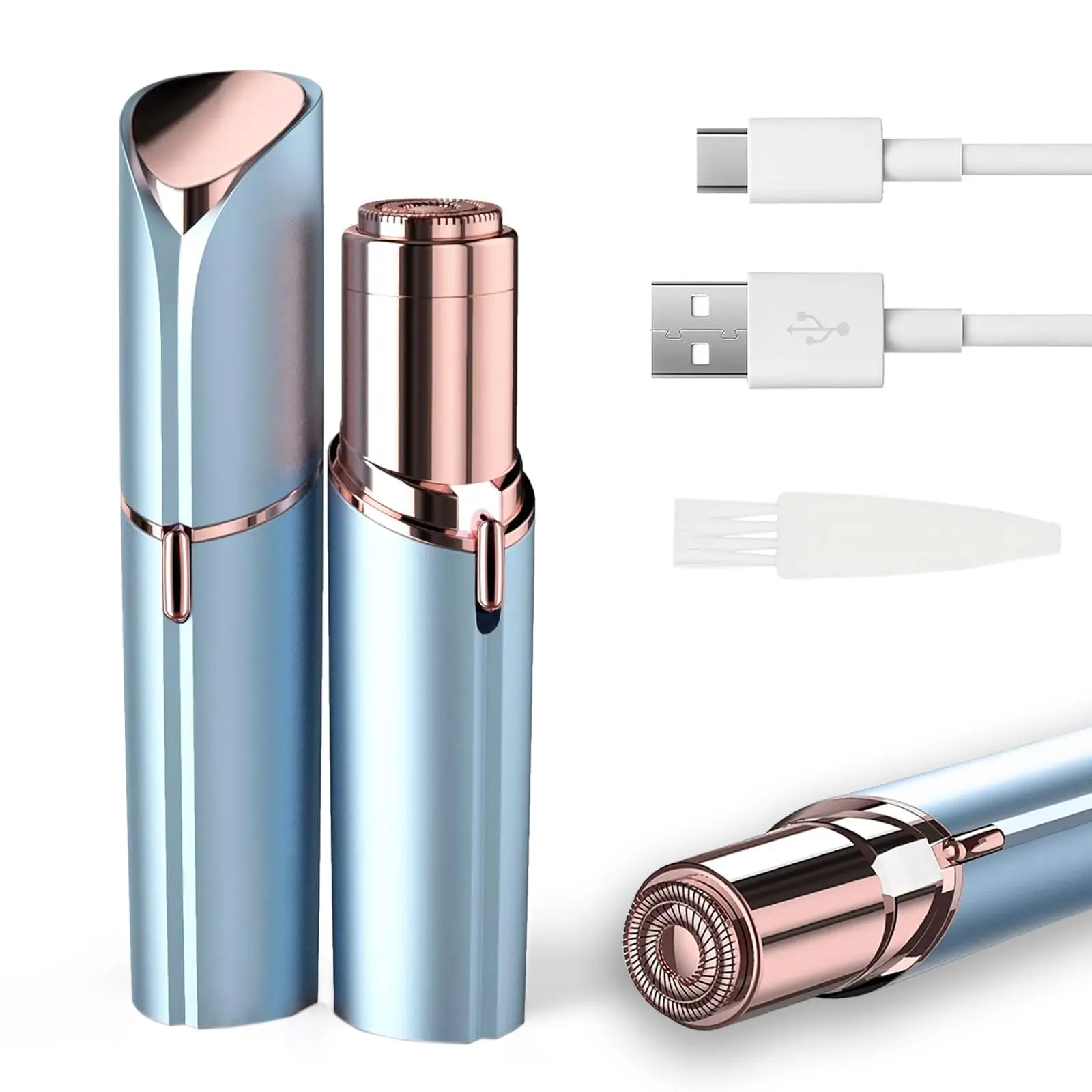 Facial Hair Removal for Women, Electric Painless Facial Hair Remover for Face, Lip, Chin with USB Rechargeable