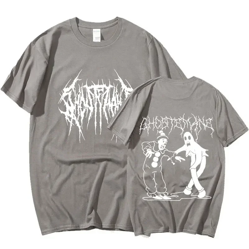 Men Women Print T-shirt Fashion Hip Hop Metal Gothic Rock T Shirt Loose Streetwear Summer Loose Sport T Shirt Y2K Short Sleeve