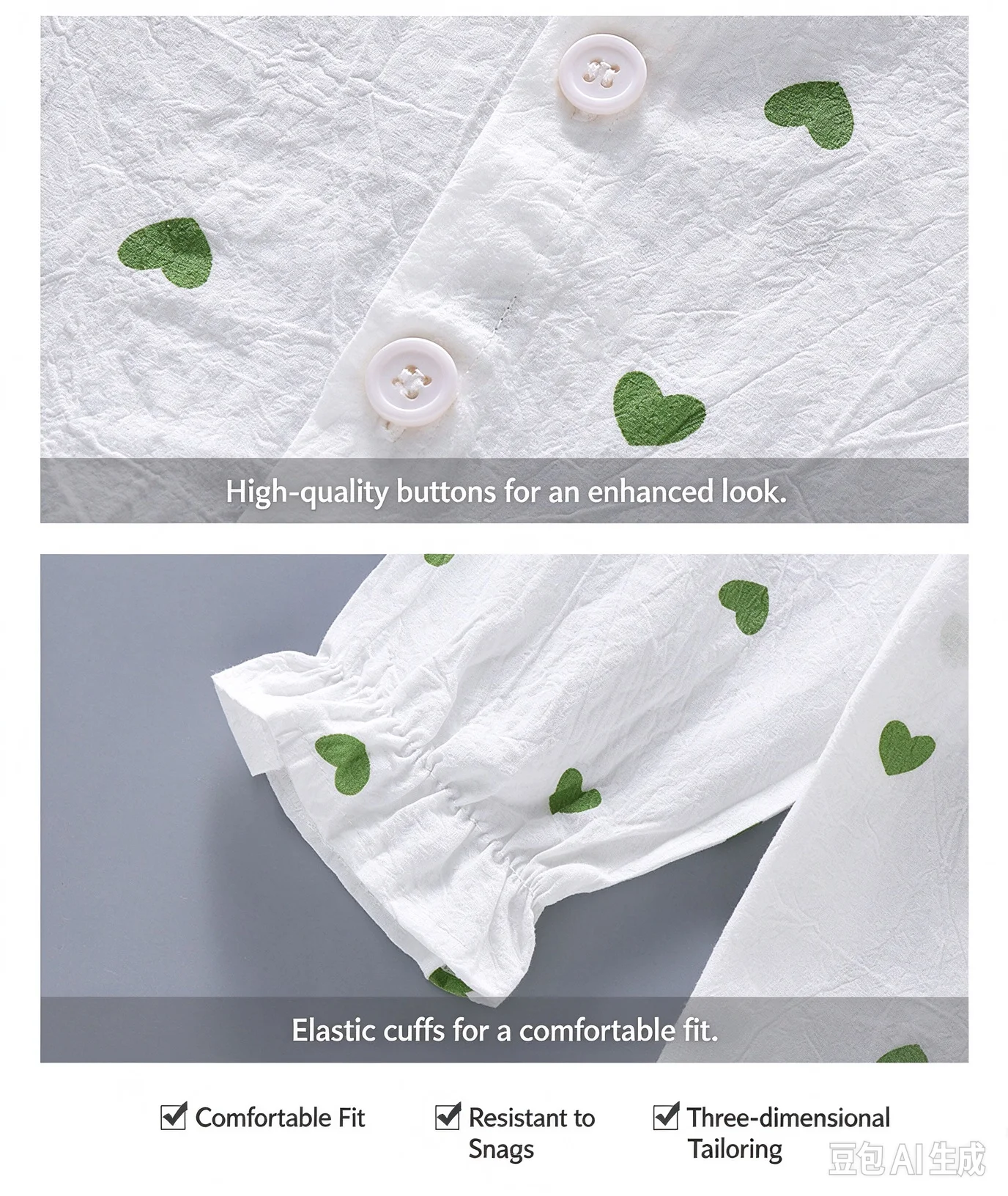 Girls' Strawberry Print Blouse, Ruffle Peter Pan Collar Cotton Shirt for Spring and Autumn