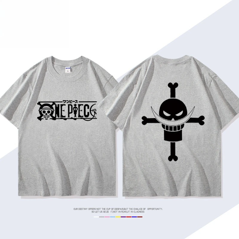 2026 New ONE PIECE Animation Derivatives White Beard Edward·Newgate Print T-shirt Short Sleeve T-shirt Men's and Women's T-shirt