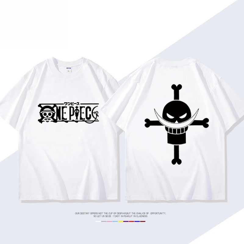 2026 New ONE PIECE Animation Derivatives White Beard Edward·Newgate Print T-shirt Short Sleeve T-shirt Men's and Women's T-shirt