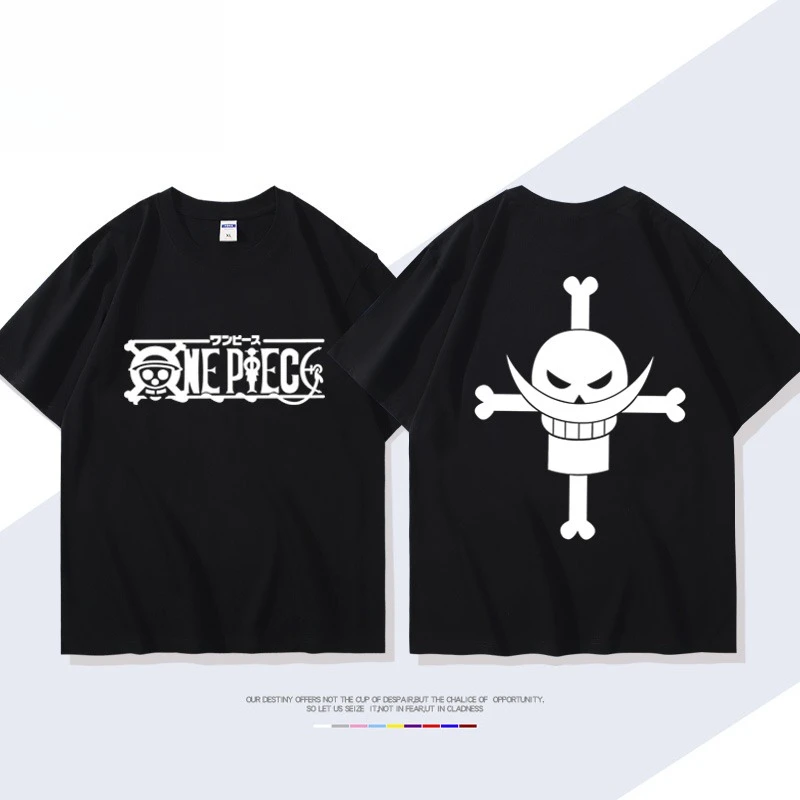 2026 New ONE PIECE Animation Derivatives White Beard Edward·Newgate Print T-shirt Short Sleeve T-shirt Men's and Women's T-shirt