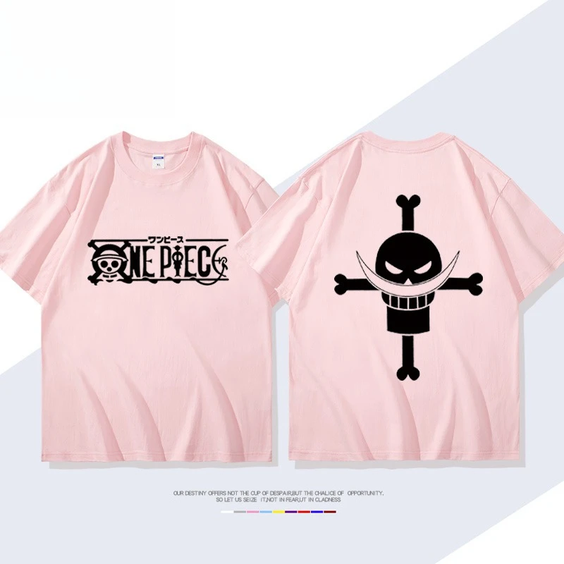 2026 New ONE PIECE Animation Derivatives White Beard Edward·Newgate Print T-shirt Short Sleeve T-shirt Men's and Women's T-shirt