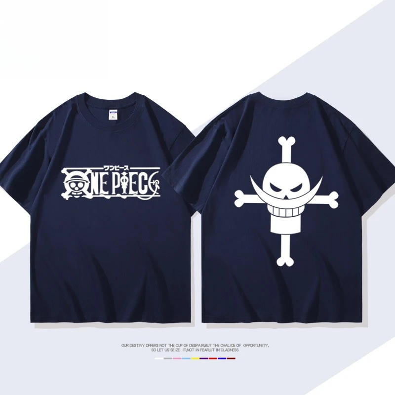 2026 New ONE PIECE Animation Derivatives White Beard Edward·Newgate Print T-shirt Short Sleeve T-shirt Men's and Women's T-shirt