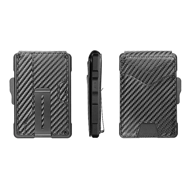 Metal Automatic Pop Up Card Wallet Men Anti Magnetic Anti Theft Credit Card Business Card Holder