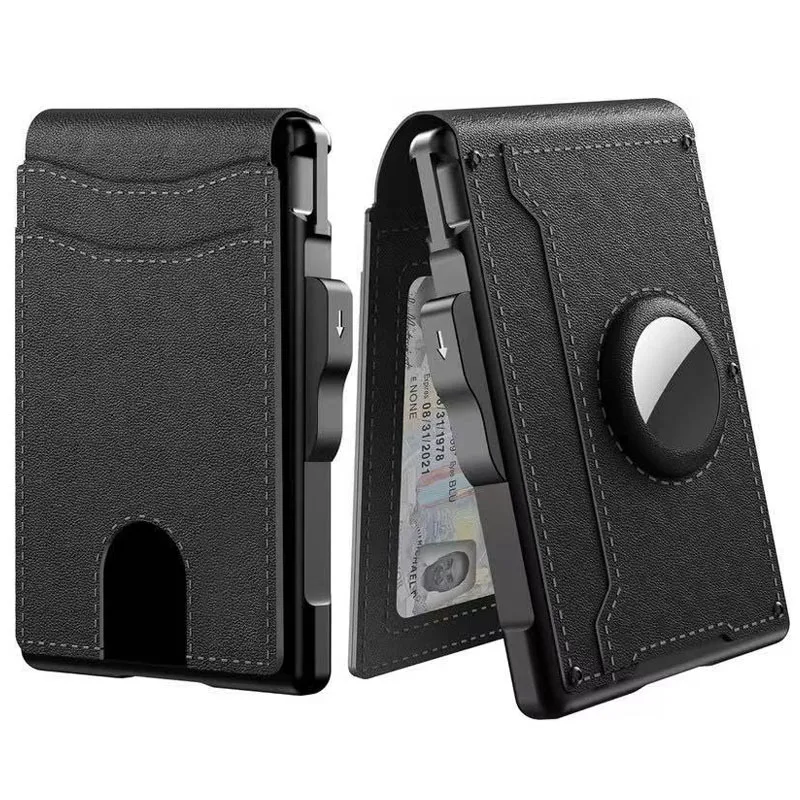 Metal Automatic Pop Up Card Wallet Men Anti Magnetic Anti Theft Credit Card Business Card Holder