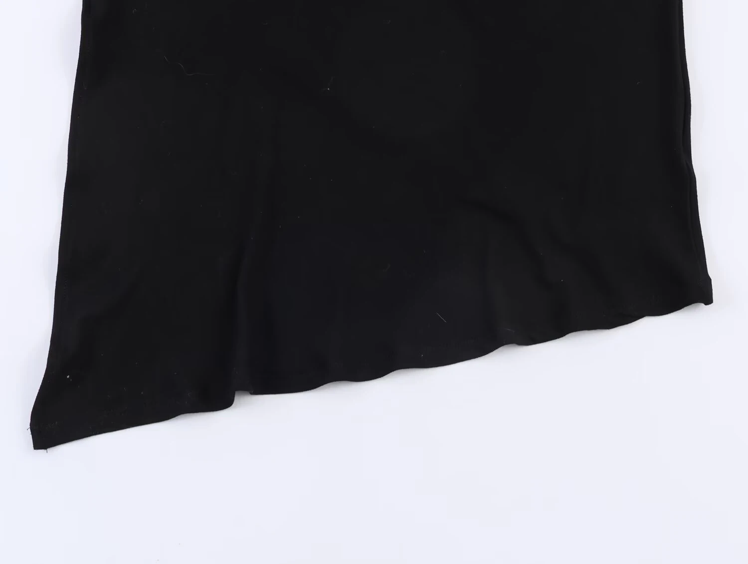 European and American style spring women's asymmetric pleated single sleeve high neck long casual top