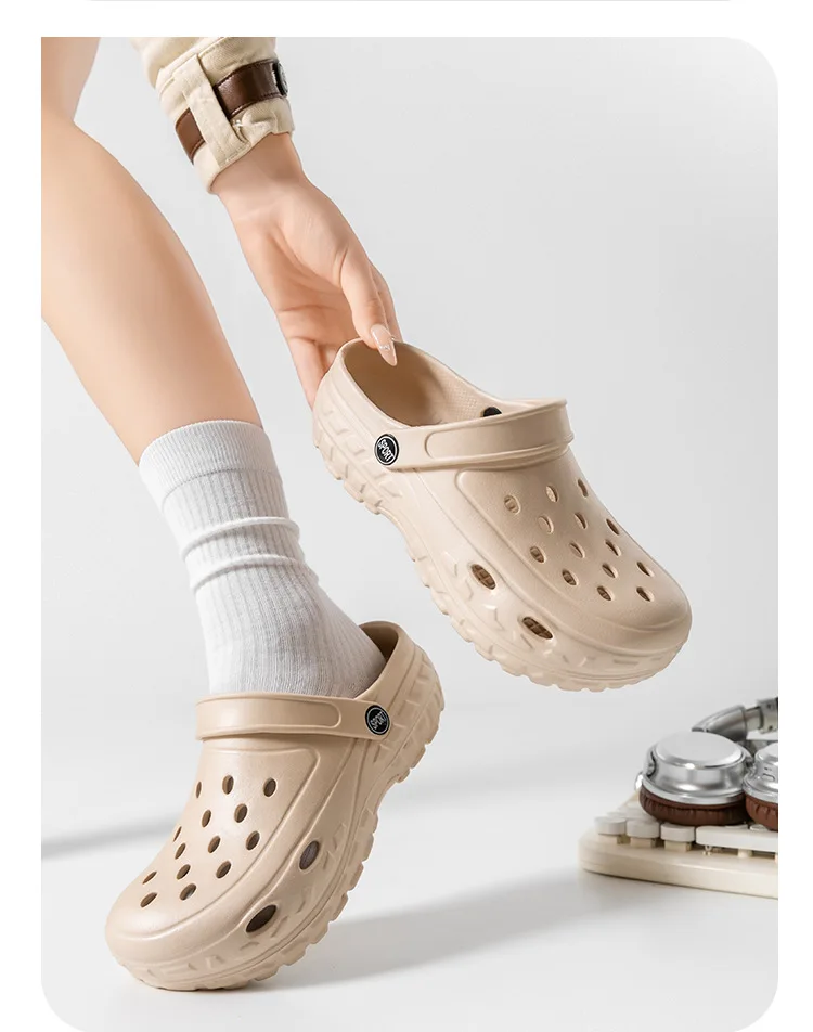 Summer Women Clogs Female Sandals Thick Bottom Home Slides Soft EVA Dry Wedges Platform Garden Shoes Beach Sandals Home Slippers
