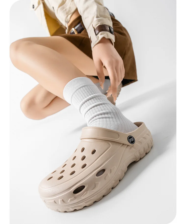 Summer Women Clogs Female Sandals Thick Bottom Home Slides Soft EVA Dry Wedges Platform Garden Shoes Beach Sandals Home Slippers
