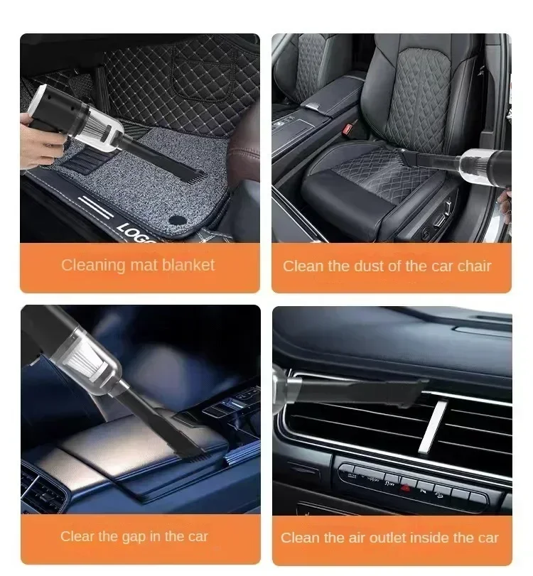2900000PA Wireless Car Vacuum USB Charging 1200mAh Wet Dry Dual-use Cleaner Cordless Handheld High-power Vacuum Cleaner 2026