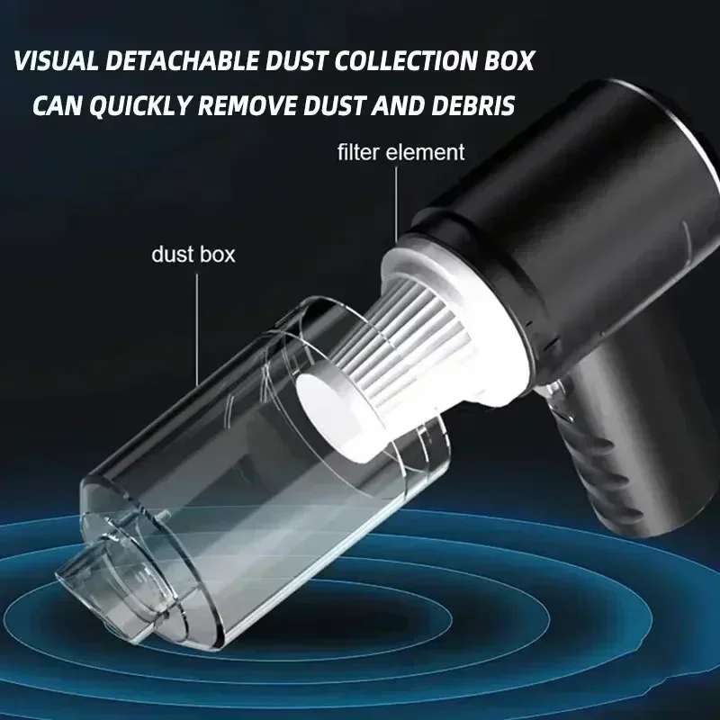 2900000PA Wireless Car Vacuum USB Charging 1200mAh Wet Dry Dual-use Cleaner Cordless Handheld High-power Vacuum Cleaner 2026