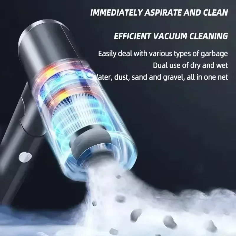 2900000PA Wireless Car Vacuum USB Charging 1200mAh Wet Dry Dual-use Cleaner Cordless Handheld High-power Vacuum Cleaner 2026