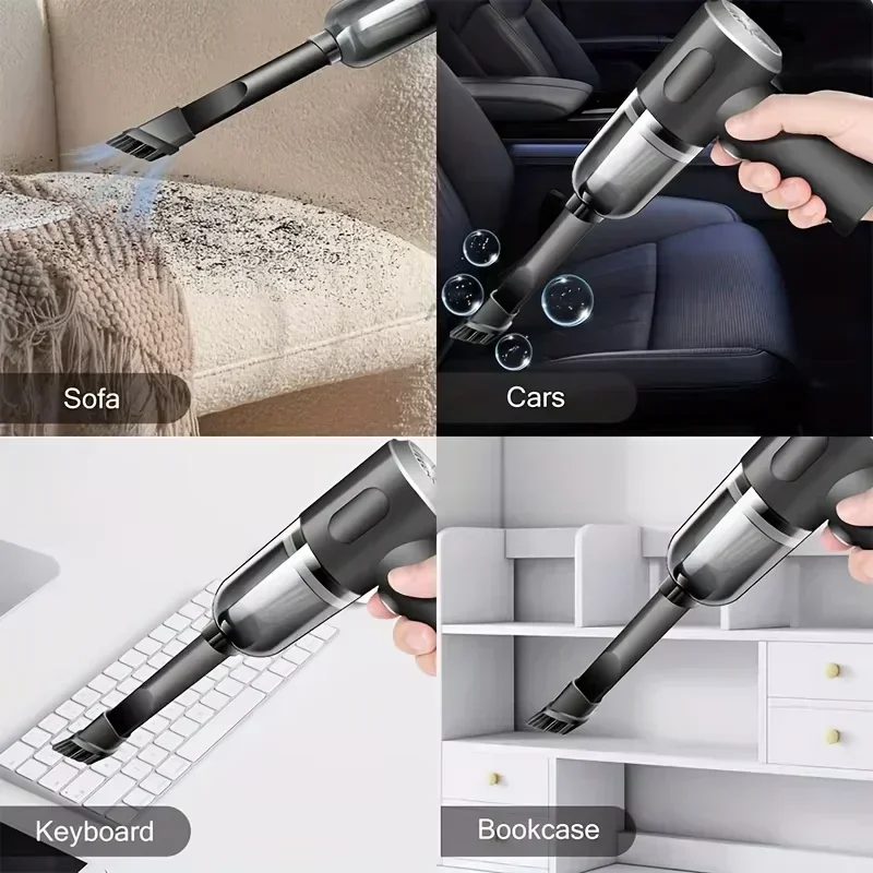 2900000PA Wireless Car Vacuum USB Charging 1200mAh Wet Dry Dual-use Cleaner Cordless Handheld High-power Vacuum Cleaner 2026
