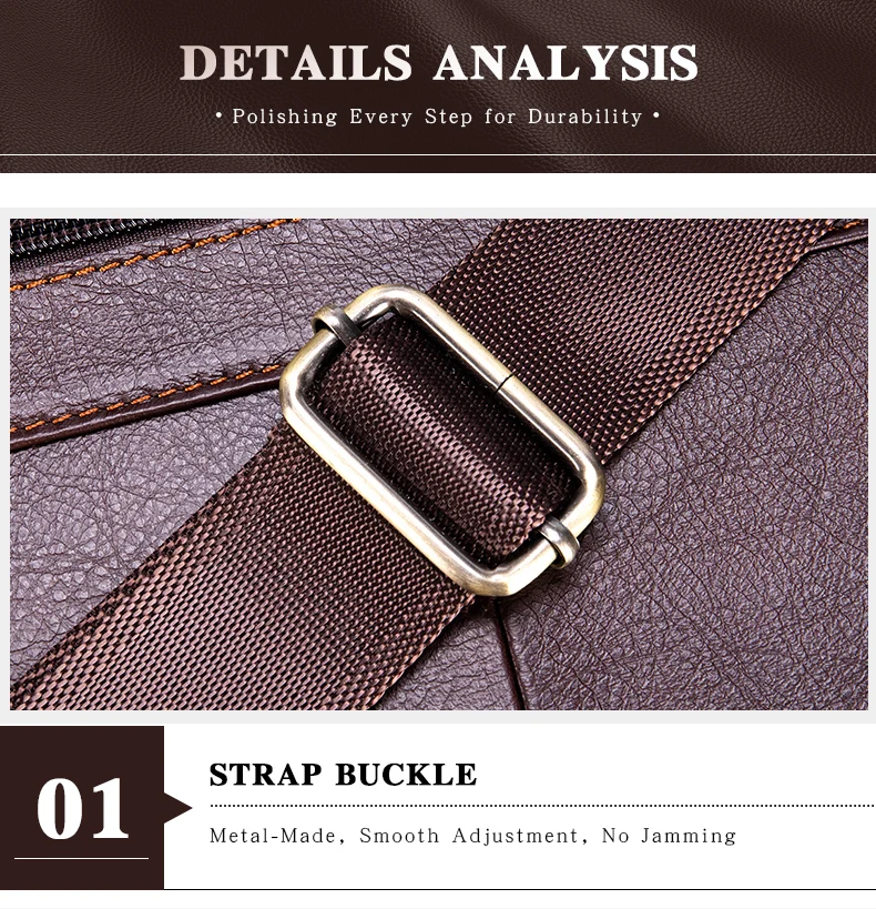 Genuine Leather Men's Briefcase Soft Luxury Business Bag 15.6 Inch Laptop Compatible Lightweight Office Commute Handbag