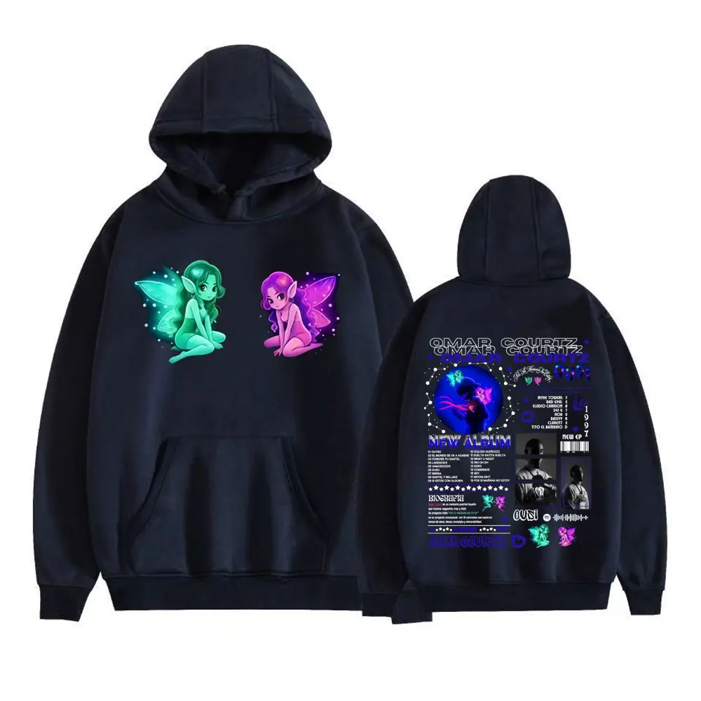 Omar Courtz Por Si Manana No Estoy 2026 New Album Cover Hoodies Harajuku Hip Hop Sweatshirts Men Women Casual Fleece Pullovers