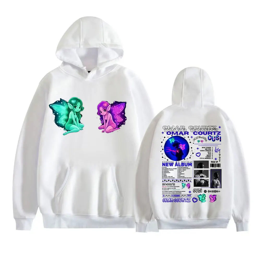 Omar Courtz Por Si Manana No Estoy 2026 New Album Cover Hoodies Harajuku Hip Hop Sweatshirts Men Women Casual Fleece Pullovers
