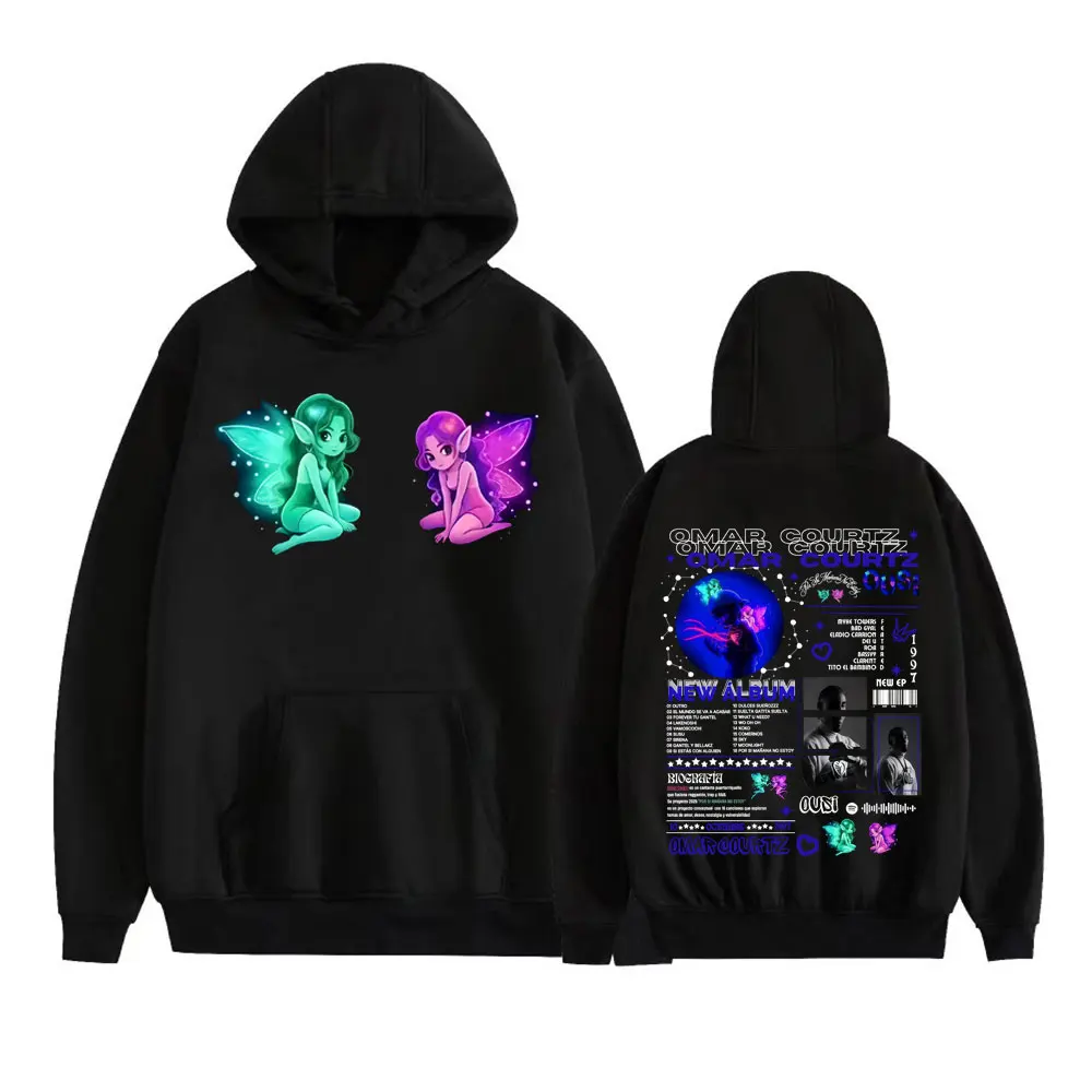 Omar Courtz Por Si Manana No Estoy 2026 New Album Cover Hoodies Harajuku Hip Hop Sweatshirts Men Women Casual Fleece Pullovers