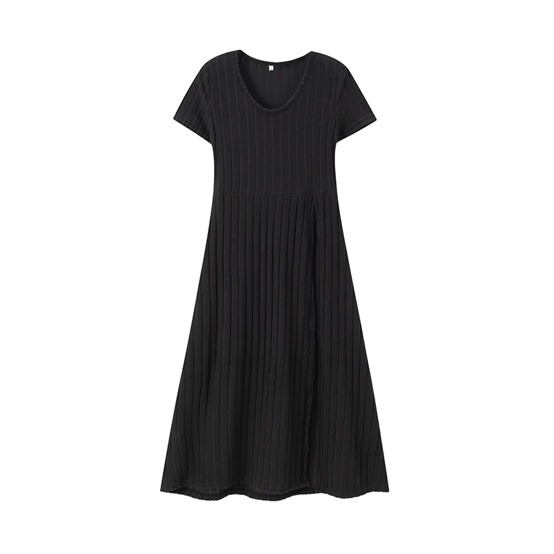 European American Fashion Casual Long Skirt Pants Set Short-Sleeved Slit Design for Spring Autumn Seasons Hot Selling