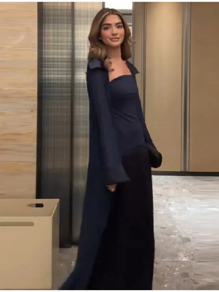 Lady Boutique Trendy Luxury Satin Dress Women's Elegant Chic Slim Fit Maxi Vistidos 2026 High End Off Shoulder Night Party Gown