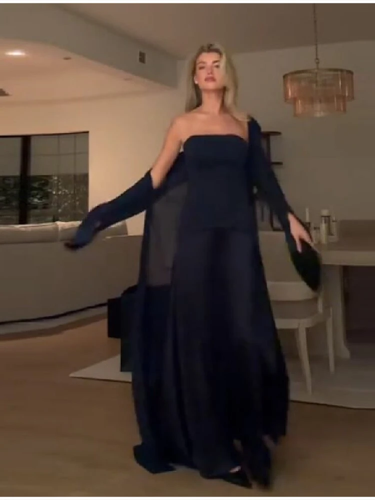 Lady Boutique Trendy Luxury Satin Dress Women's Elegant Chic Slim Fit Maxi Vistidos 2026 High End Off Shoulder Night Party Gown